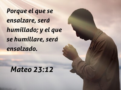 Mateo 23:12 la degradación (blanco)